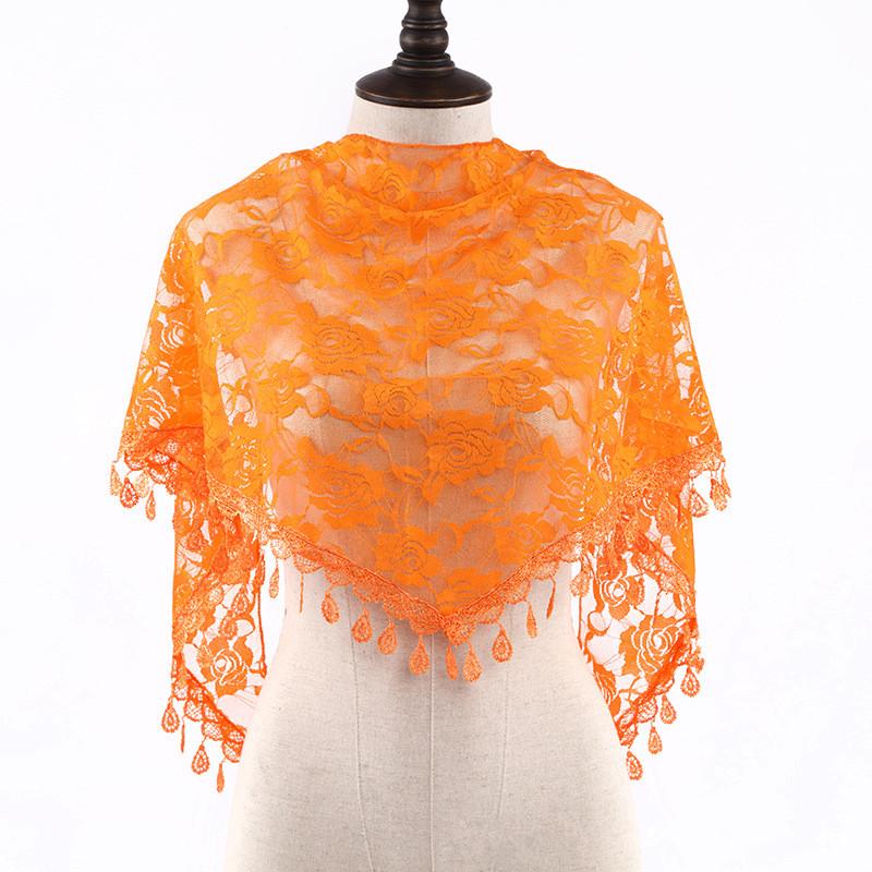 Foulard Femme Fashion Bufandas Women Hijab Triangle Lace Veil Tulle Scarf Shawl Hollow Out Voile Femme Musulman Spring Summer