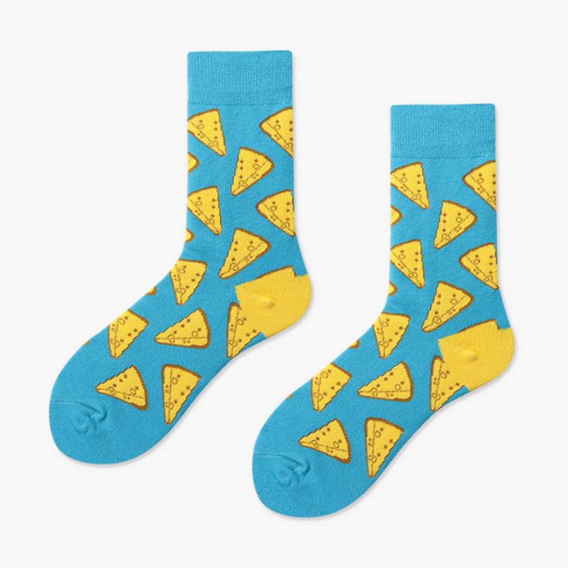 Food  Cool Socks  New Dessert Creative Pattern Men's Socks Tide Cool Socks Women Cotton Casual Socks
