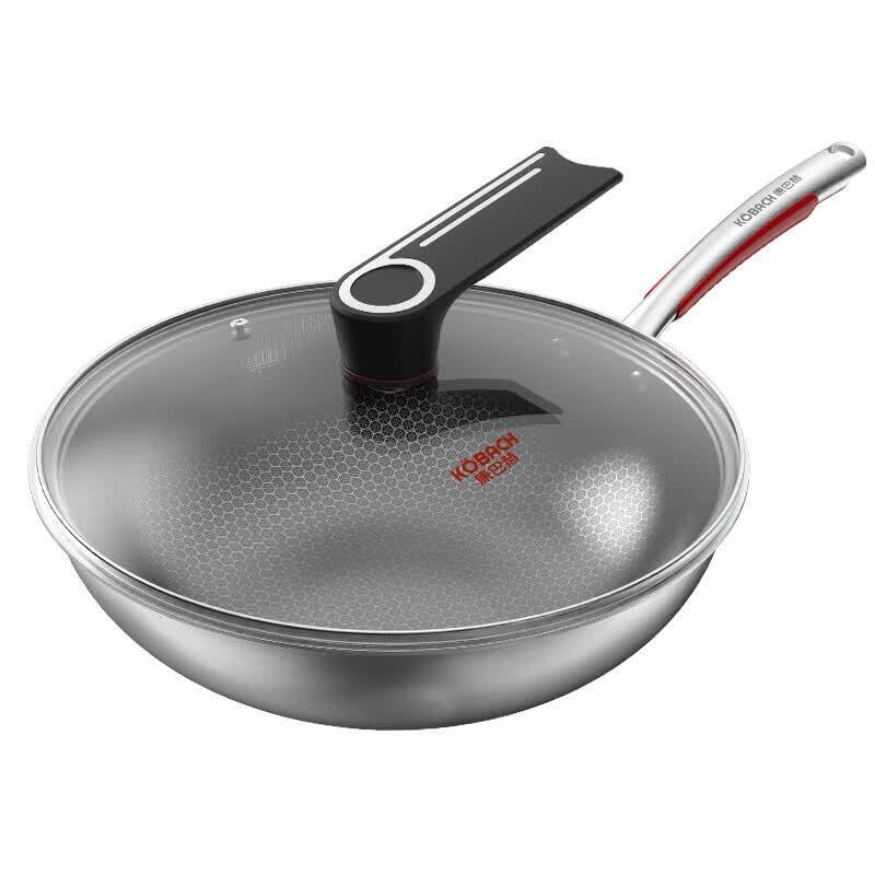 Kangbach 304 Stainless Steel Honeycomb Non-stick Wok