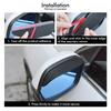 Practical Car Rearview Mirror Carbon Fiber Rain Visor Rain Shield Thickened Carbon Fiber Texture Rearview Mirror Rain Shield New