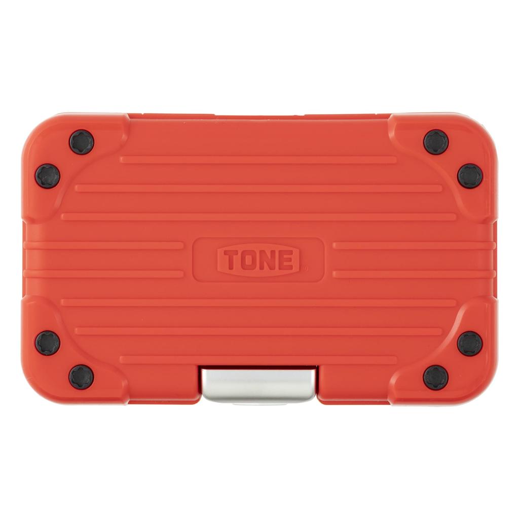 TONE Socket Wrench Set 11 Pieces S20830P, 6.35mm (1/4") Drive, Red,