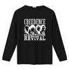Creedence Clearwater Revival 60S 70S Rock Band Print T Shirt Retro Style Music Fan Vintage Washed Graphic Casual Unisex