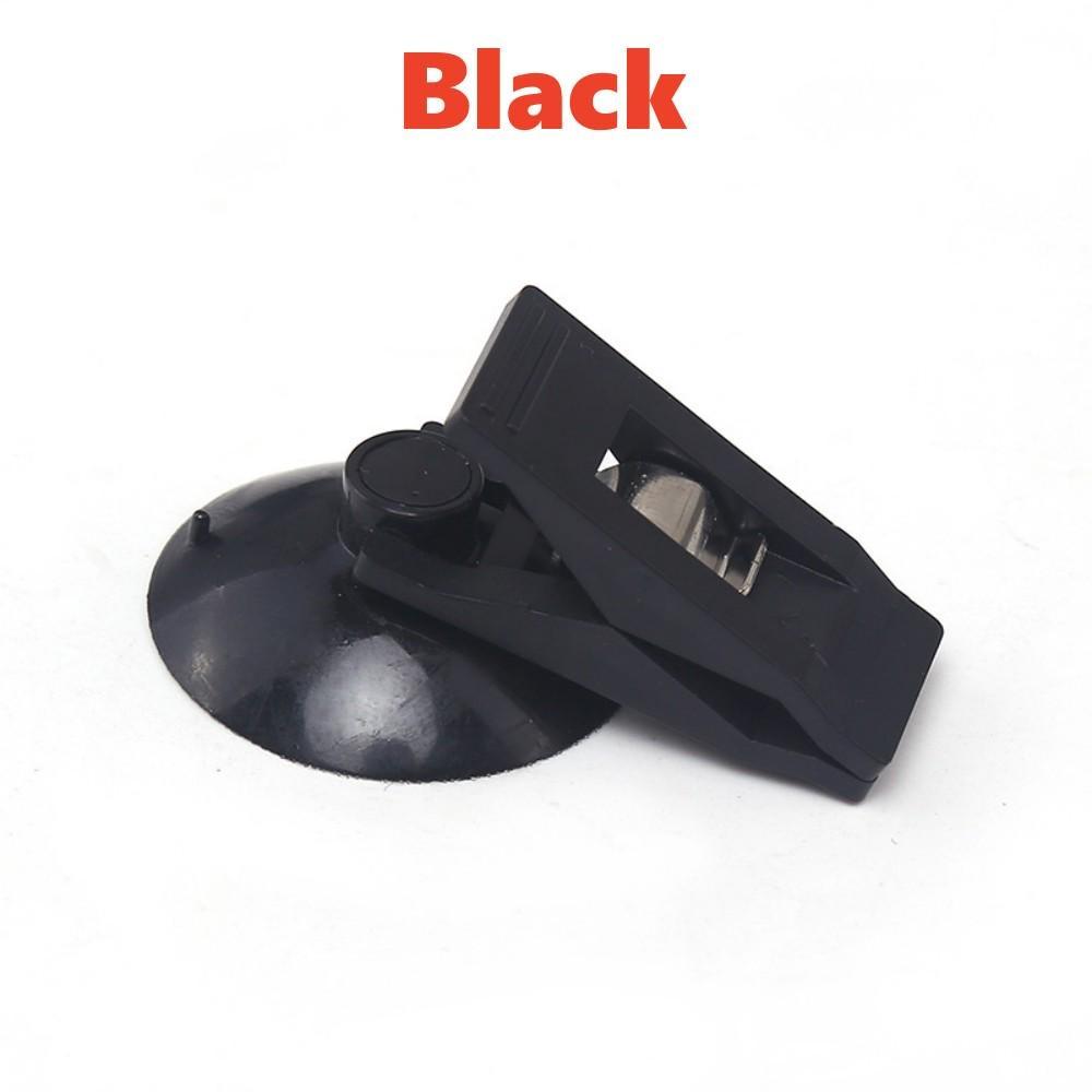 Suction Cup Bracket Car Window Mount Suction Sucker Clips Hook Black Suction Cap Clip Fixer Plastic Sucker Removable Holder for Sunshade Curtain