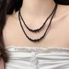 Irregular multi-layer stacking wearing long pearl necklace French light luxury temperament sweater chain simple high-end neck chain tide