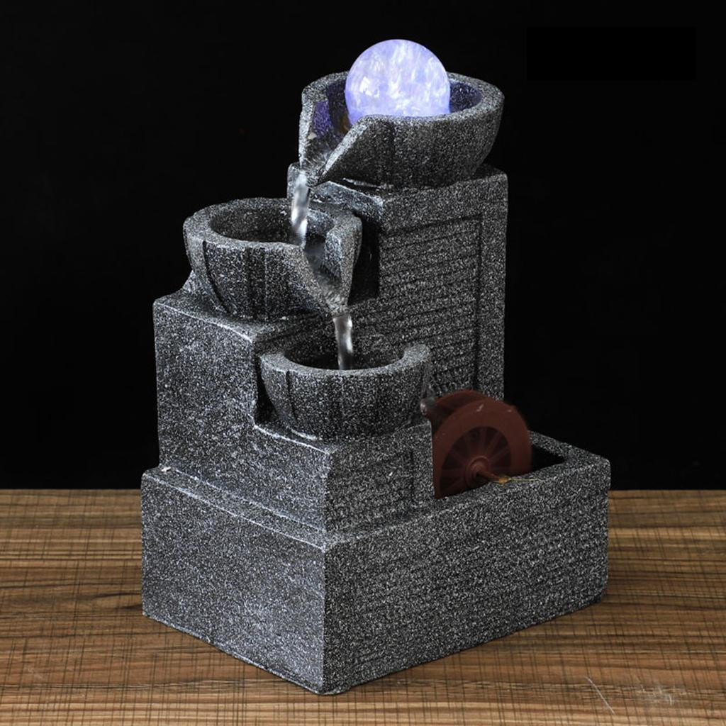 

Настільний фонтан Orb із , Настільний фонтан для релаксації, Критий водоспад для медитації, Round Mouth