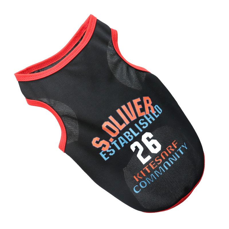Magliette estive in rete traspirante per cani Schnauzer Teddy Maglia sportiva per cani Abbigliamento da basket Magliette per cuccioli Costume estivo per animali domestici gatto