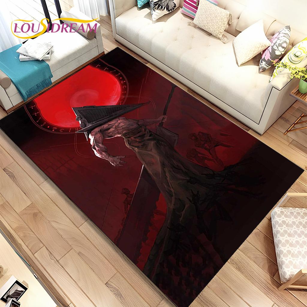 Silent Hill Horror Movie Games Area Rug,Carpet Rug for Living Room Bedroom Sofa Doormat Decoration, Kid Play Non-slip Floor Mat