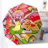 1pc Kawaii Pink Hair Girl Outdoor Umbrella - Automatic Opening & Closing, Portable 3-Fold Design with 8-Rib Iron Frame - Perfect Gift for Fans, Travel