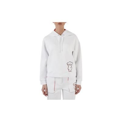 SS23 Animated Print Hooded Pullover Long Sleeve Sweatshirt Women Sweatshirt White 3L2M6L-1JHSZ-0100