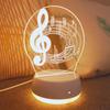 Circular Note 3D Night Light, Holiday Gift for Friends and Family, Room Decoration Light, Ambient Lighting.