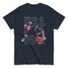 USA Hockey Fights Canada Graphic Tee Navy Shirt T Unisex Classic Tee