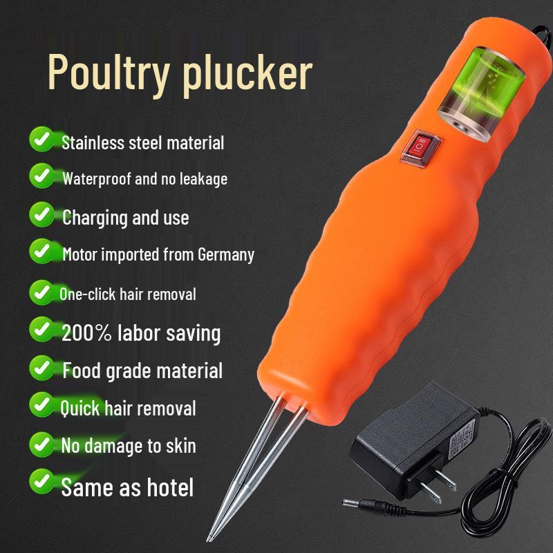 Wasserdichter Elektrischer Geflügel-Federrupfer - Handlich & Wiederaufladbar für Hühner, Enten, Gänse