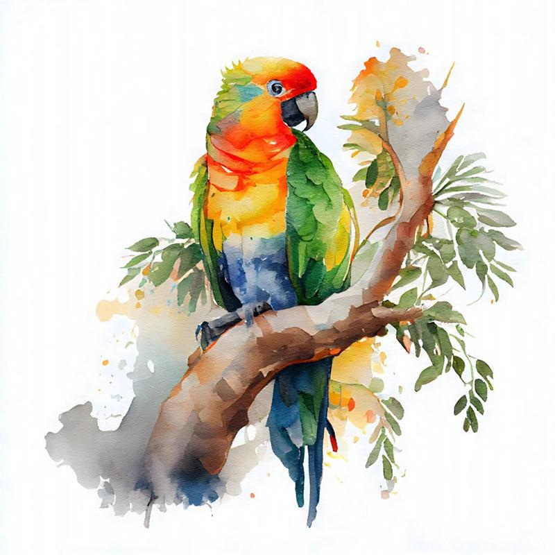 

Hand painted Parrot Wall Sticker For Home Decoration Waterproof Sticker Toilet Living Room Cabinet Refrigerator Home Decals M413 M-25cm Longest Side