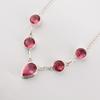 Rosa Turmalin Edelstein Silber Hübsche Halskette 16-18" 925 Sterlingsilber Handgefertigt Damen Schmuck RN-3-2