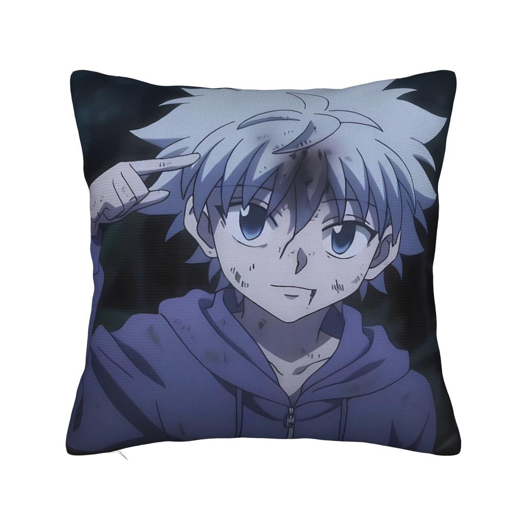 Anime Killua Zoldyck Pillow Cover Kawaii Pillow Case For Living Room Bed Chair Soft Pillowcases Birthday Present