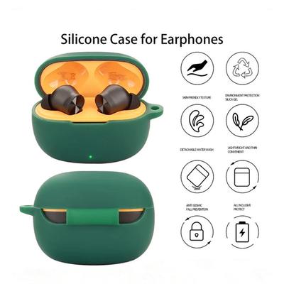 Dla Realme Buds T200 Lite Etui Silikonowe Bezprzewodowe Słuchawki Ochronne Etui z Klamrą Anti-Lost