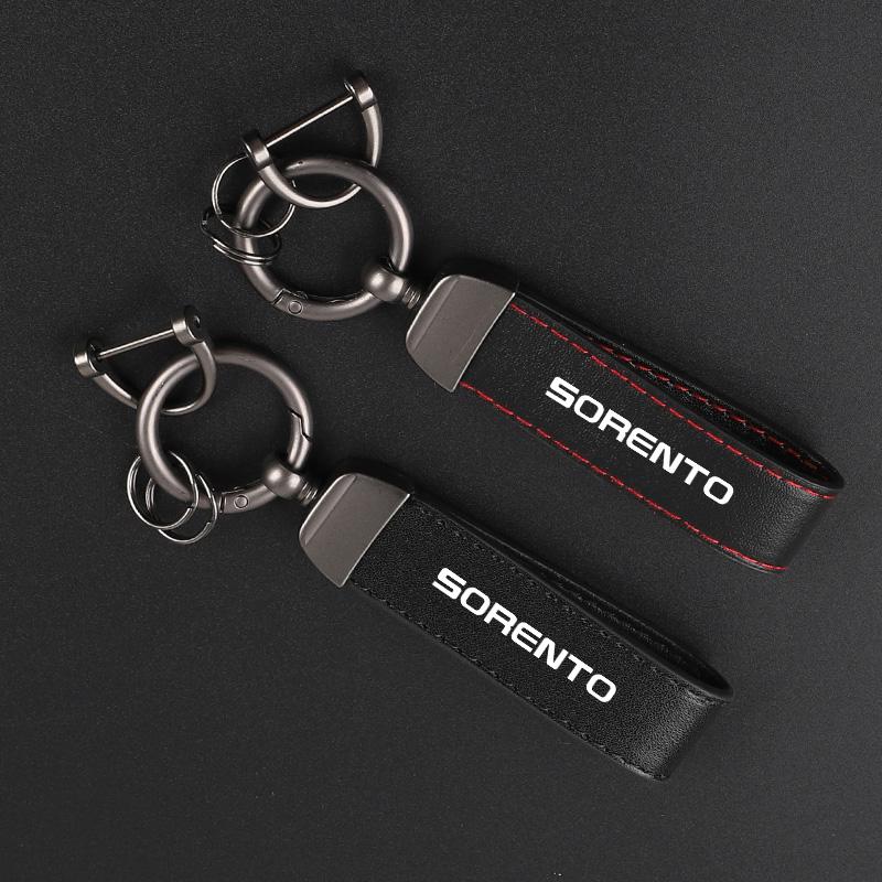 Deluxe Leather car Keychain Keyring Keychain Lanyard Gift Keychain for KIA Sorento rnqt40