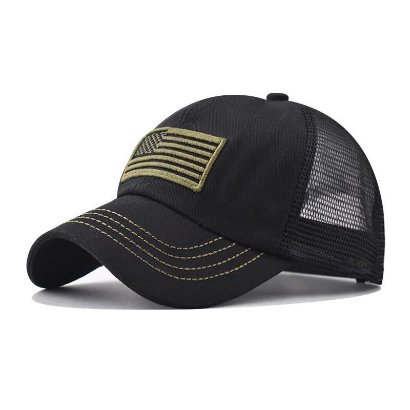 Neue Baseballkappe mit Stickerei der Nationalflagge, klassische atmungsaktive Mesh-Kappe, Unabhängigkeitstag-Baseballkappe