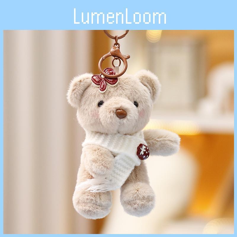 Shawl Bear Teddy Plush Keychain Cartoon Animal Doll Decoration Bag Pendant Gift