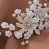 Pearl Bride Hairpin Silk Flower Wedding Headdress Exquisite Bridal Hair Clip  Banquet Dancing Party
