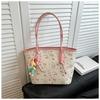 New fashionable versatile cartoon puppy tote bag women's commuting large-capacity portable shoulder bag