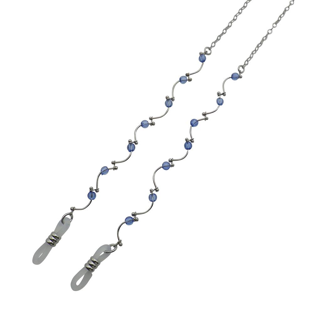 Yabushita YWN209 Glasses Handmade Metal Eyeglass Thin Made in Japan Cord, Chain, Chain, (3-SV)