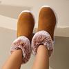 Fashion Zipper Faux Fur Ankle Boots Women Plus Size 43 Warm Thick Plush Snow Boots Woman Comfortable Non Slip Winter Botas Mujer