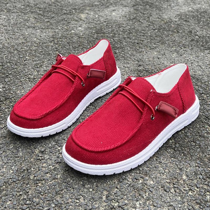 Spring and Autumn New European and American Flat Footed Low Top Le Fu Shoes Women's Single Shoes
