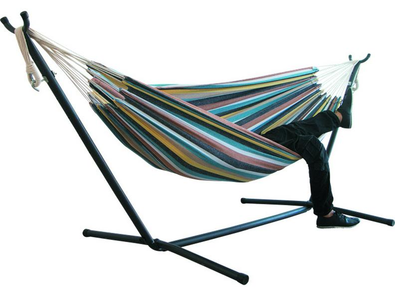 Anti-Rollover Canvas Hanging Hammock Chair for Outdoor Camping