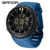 Sanda Men's Large Display Waterproof Sport Watch