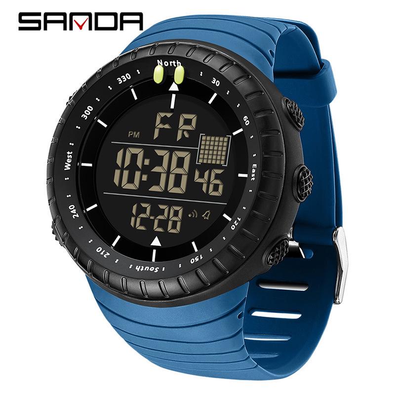 Sanda Cold Light Large Screen Waterproof Digital Sports Watch