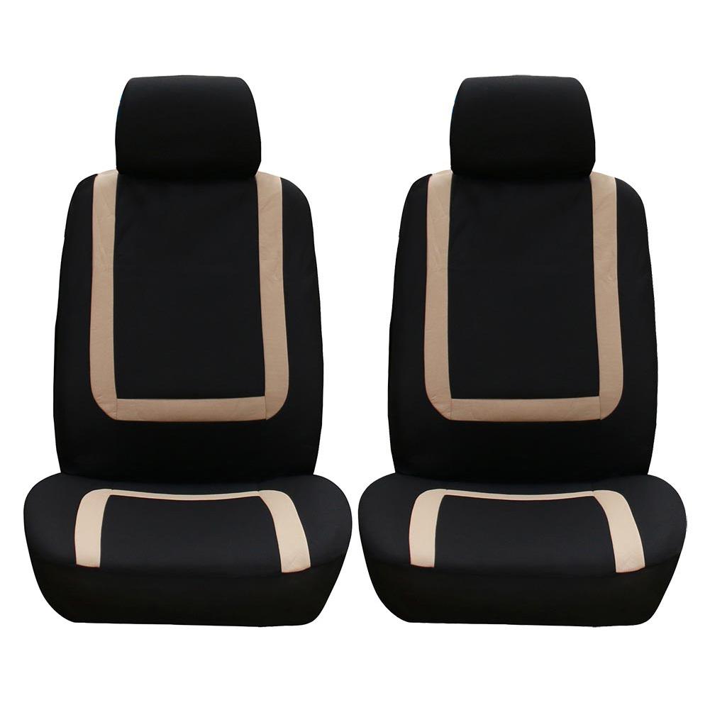 

4 шт. универсальный комплект защитных чехлов для автомобильных сидений, украшение интерьера на все времена года(БежевыйЧерный )