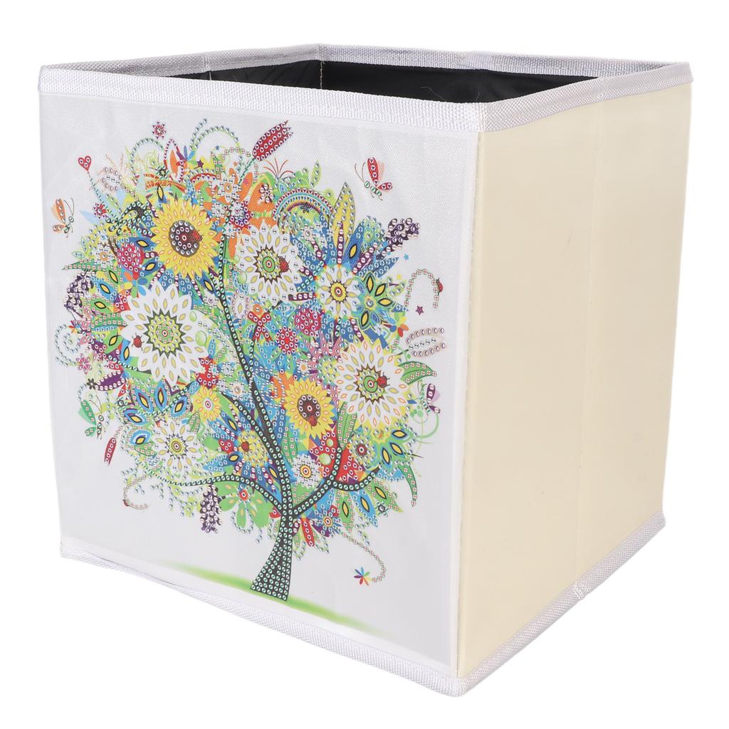 Folding Storage Box with Rhinestone Painting Kit DIY Three Dimensional Effect Storage Box for Home