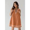 QICED Fashion Summer Spring Solid Color Print Sleeveless V-Neck Casual Dresses