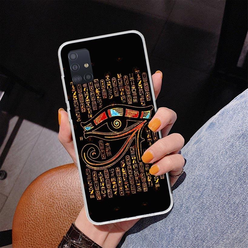 

Sacred Eye of Horus Egypt Fresco Phone Case For Samsung Galaxy A52 A32 A22 A12 A51 A31 A50S A30S A20S A10S Note 20 Ultra 10 Plus Samsung A30S