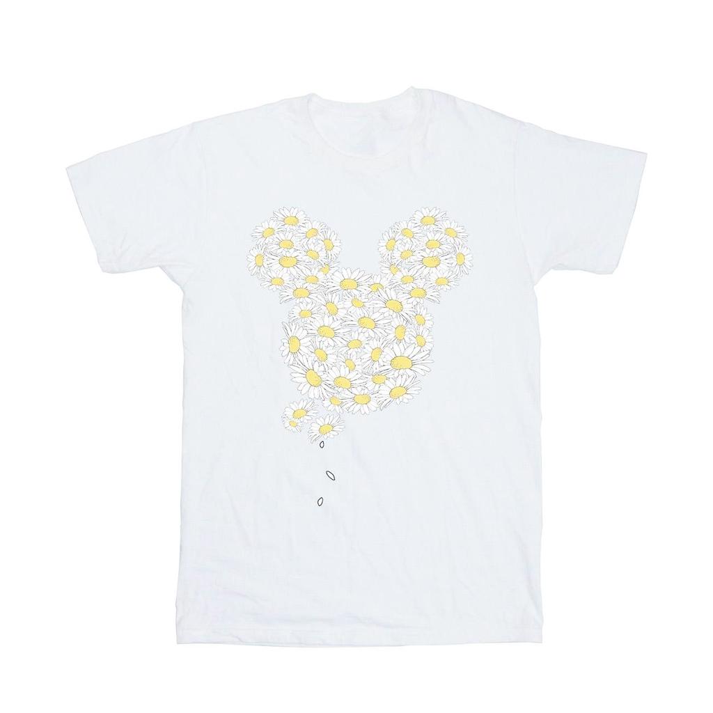 Mickey mouse Mens Chamomile Head Cotton T-Shirt