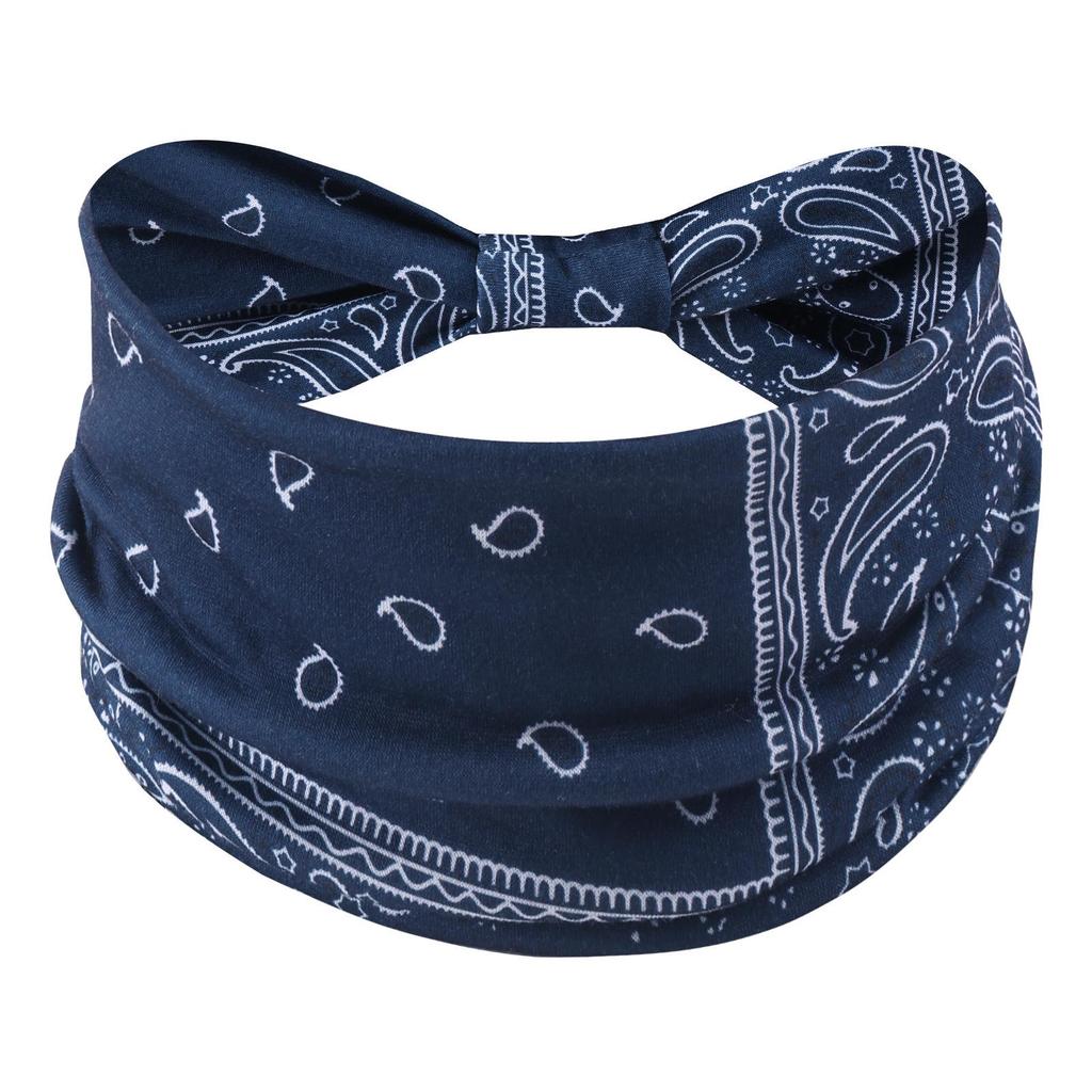 Cross-Border Women's Cotton Yoga Headband - Elastic, Sweat-Absorbing, Fashionable