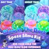 Galaxy Glow-in-The-Dark Slime Set 9er Pack - Weltraumschleim mit Astronauten-, Alien- & UFO-Anhängern, DIY-Schleim-Set Sensorische Spielzeuge, Schleim-Partygeschenke für Kinder