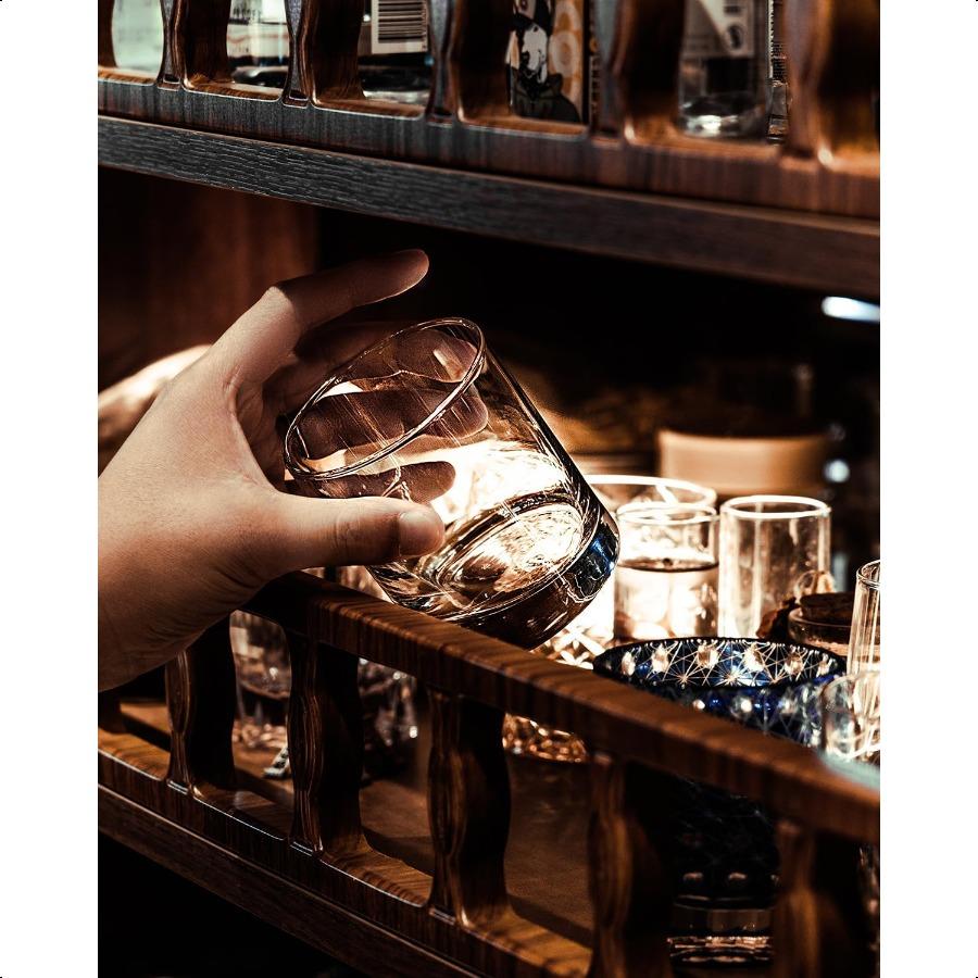

Стаканы для вискиПремиальные 11 унций Стаканы для скотча Набор из 6 стаканов для виски в стиле Олд Фэшн Стеклянная посуда для бурбона Стакан для рома Прозрачный United States