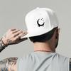 Dripping Crescent Moon And Stars Baseball Cap Adjustable Polyester Streetwear Snapback Hat for Unisex Adults Casual