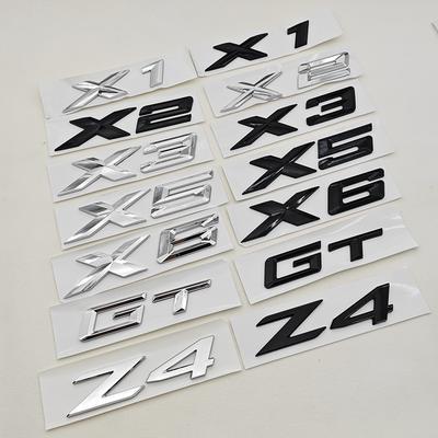 New 3D ABS Car Rear Trunk Logo X1 X3 X5 X6 X7 GT Z4 Emblem Badge Sticker For U11 F39 G01 G45 F26 G02 G05 G06 G07 Accessories