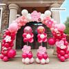 Rose Red Balloon Arch for Weddings, Birthdays, and Events