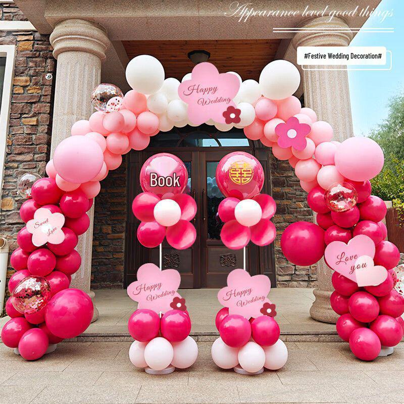 Rose Red Balloon Arch for Weddings, Birthdays, and Events