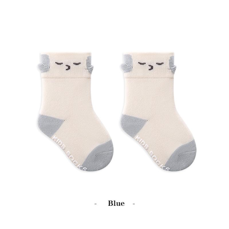 Herbst Niedliche Babysocken Warme Baumwolle Säuglingssocken Cartoon Baby Kniestrümpfe Rutschfeste Kleinkindsocken für Kinder