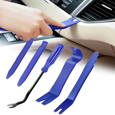 Kits de Ferramentas para Remoção de Acabamento Automotivo 5 peças Ferramentas para Reparo de Carro Kits para Reequipamento de DVD Estéreo Painel de Acabamento de Plástico, Painéis de Porta Removíveis Ferramentas de Desmontagem de Painéis de Instrumentos