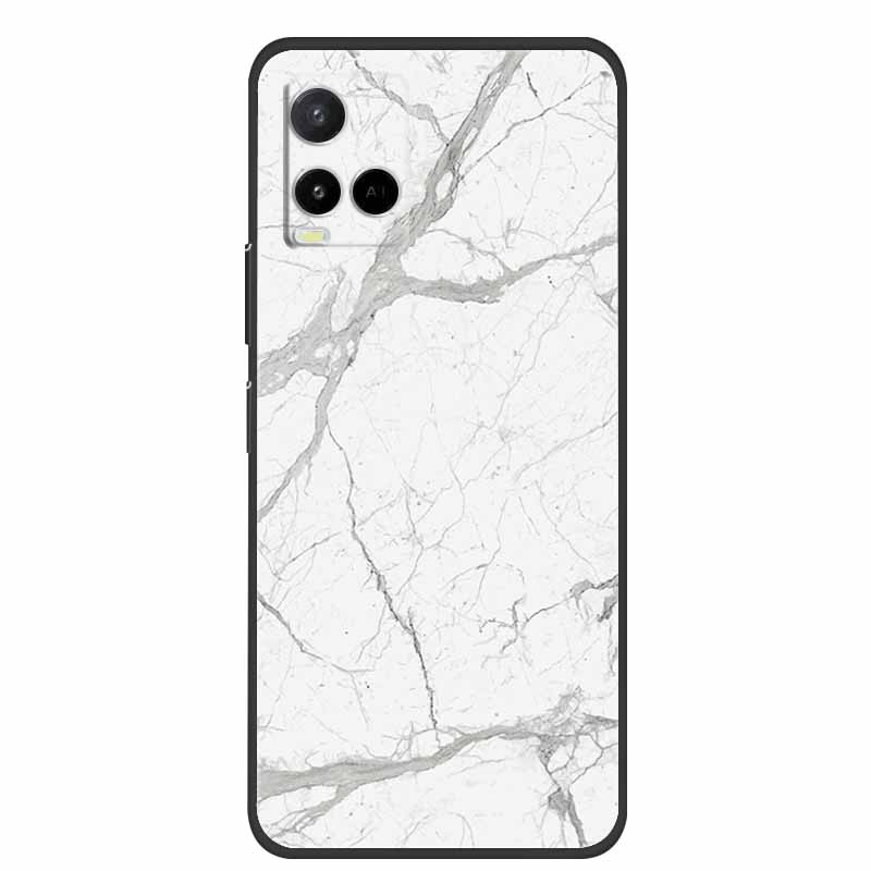 Marble Case For Vivo Y33s Silicone TPU Soft Phone Fashion Cover For Vivo Y33 S Case V2109 Funda Luxury Shockproof Cartoon Coque