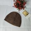 Mixed Color Thread Knitted Hat Women's Autumn and Winter Ins New Simple and Versatile Knitted Warm Wool Hat Cold Hat