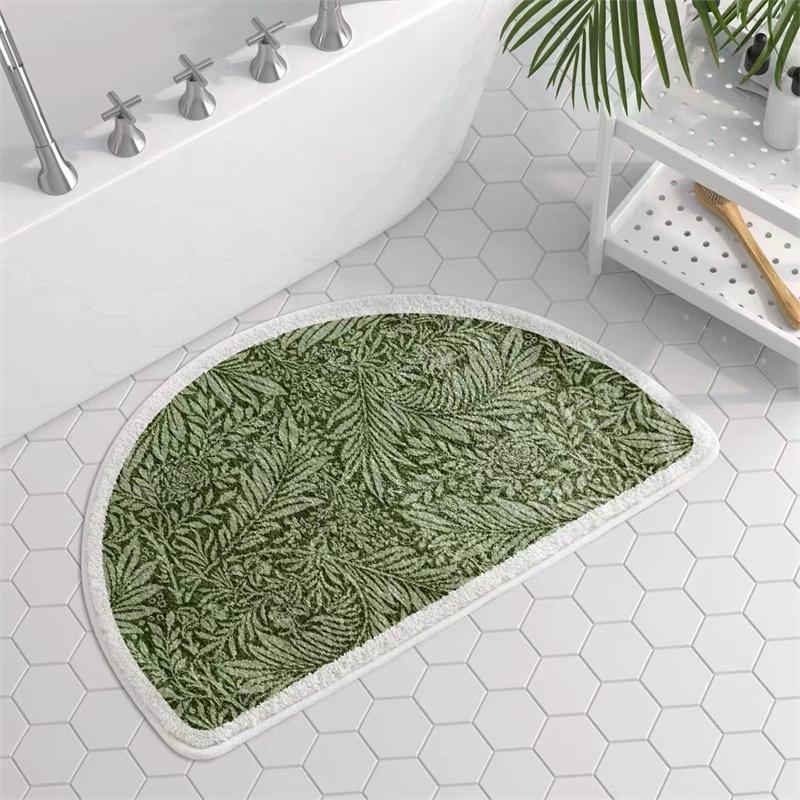 Pastoral Floral Absorbent Bath Mats Plush Fluffy Bathtub Side Area Rugs For Shower Bathroom Non -Slip Welcome