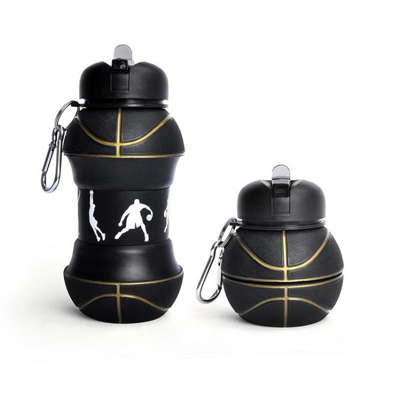 Silicone Foldable Water Bottle Portable Leakproof Cup for Outdoor Sports Travel School Use 350ml 550ml Available