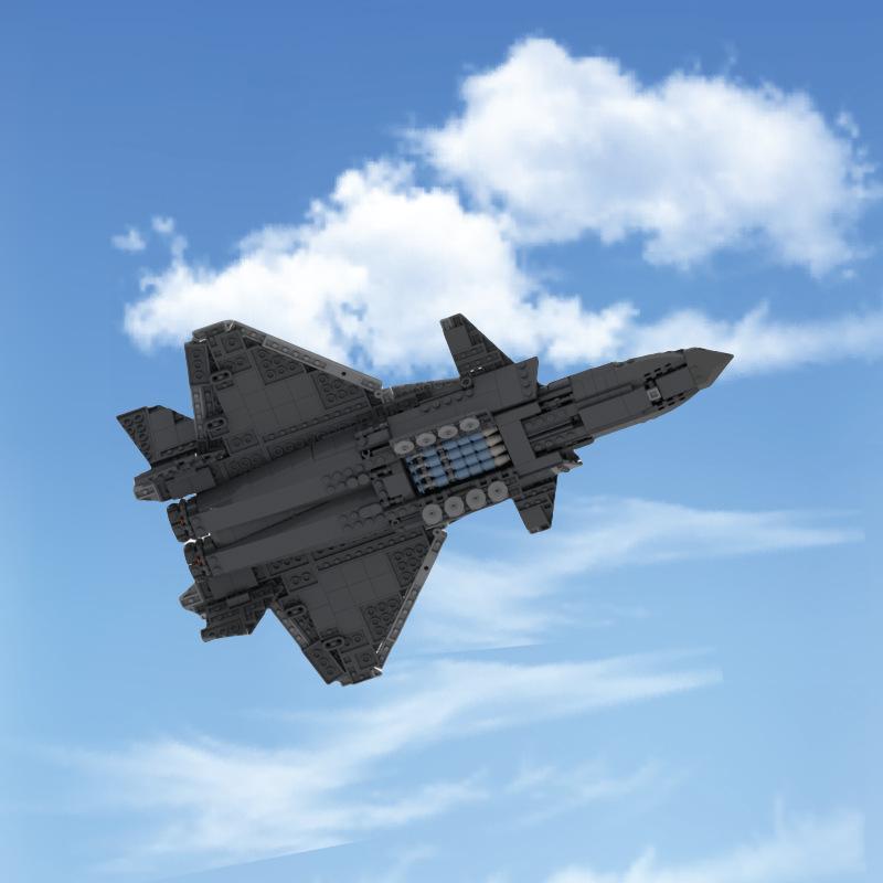 Military Building Block Fifth Generation Stealth Fighter J-20 Air Aircraft Assembly Toy Compatible